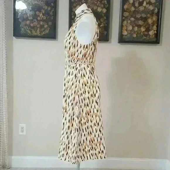 Twist-Neck Satin Midi Dress - Picture 5 of 12